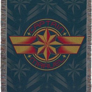 Captain Marvel Woven Taperstry Throw Blanket 48x60” NEW in Package